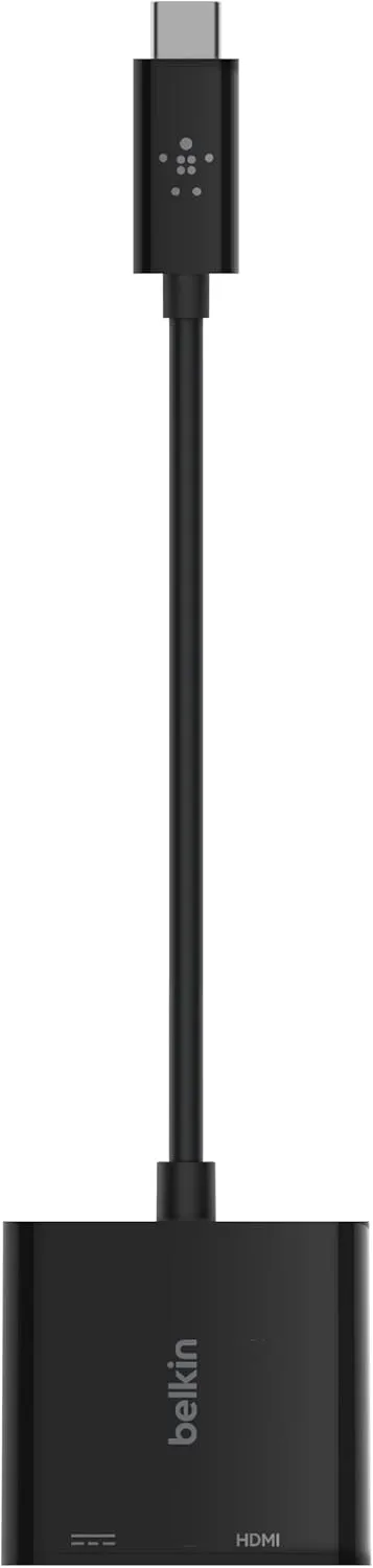 Belkin USB-C to HDMI + Charge Adapter — 4K UHD, 60W PD
