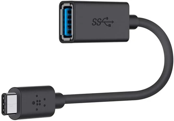 Belkin 3.0 USB-C to USB-A Adapter - 5in USB Data Transfer Cable - F2CU036BTBLK