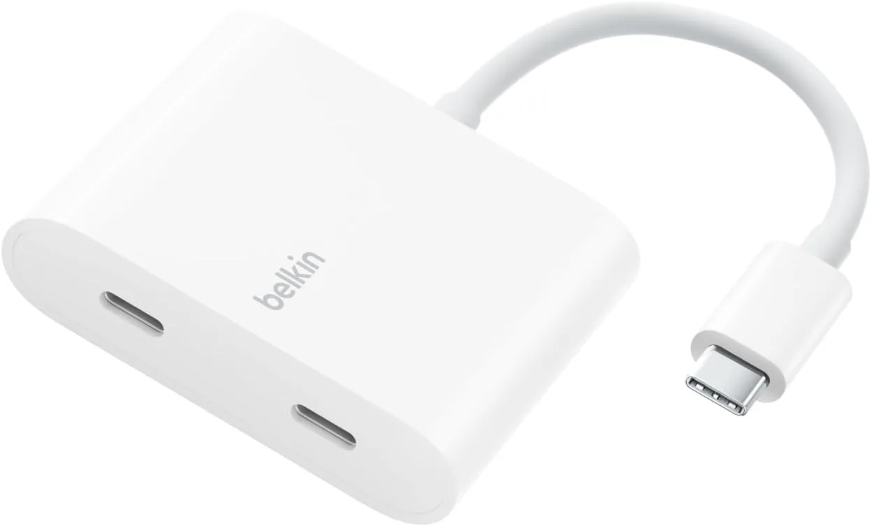 Belkin USB C Splitter - Dual Port Hub - 1 x USB-C 3.2 Gen2 Port & 1 x 100W PD Port