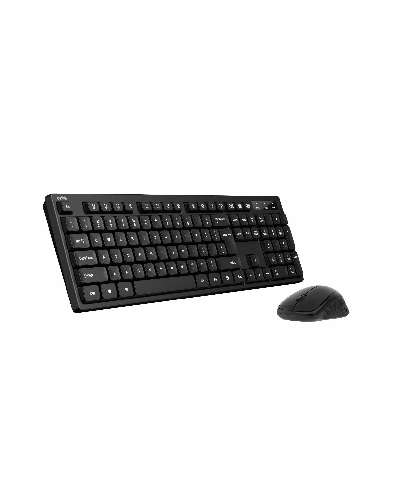 Belkin Wireless Keyboard and Mouse with USB-A Receiver - Keyboard Set withWireless Mouse, Ergonomic Design for Home, Office