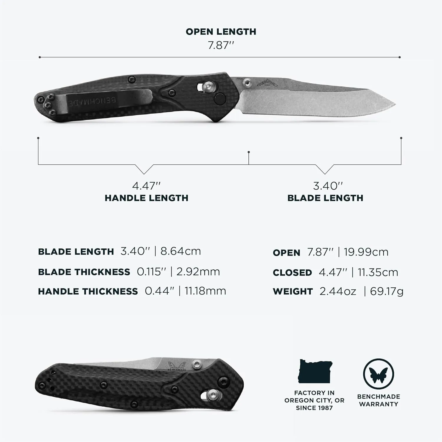 BENCHMADE Osborne 940 Folding Knife - AXIS Lock EDC