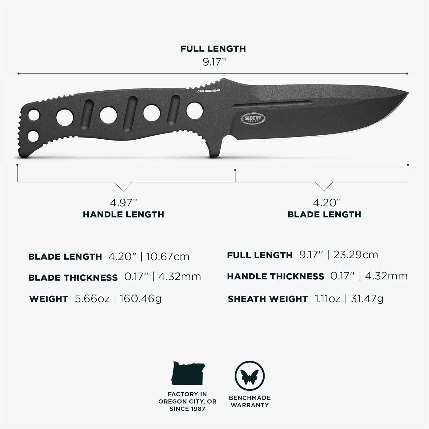 BENCHMADE Adamas 375 Fixed-Blade Tactical Knife