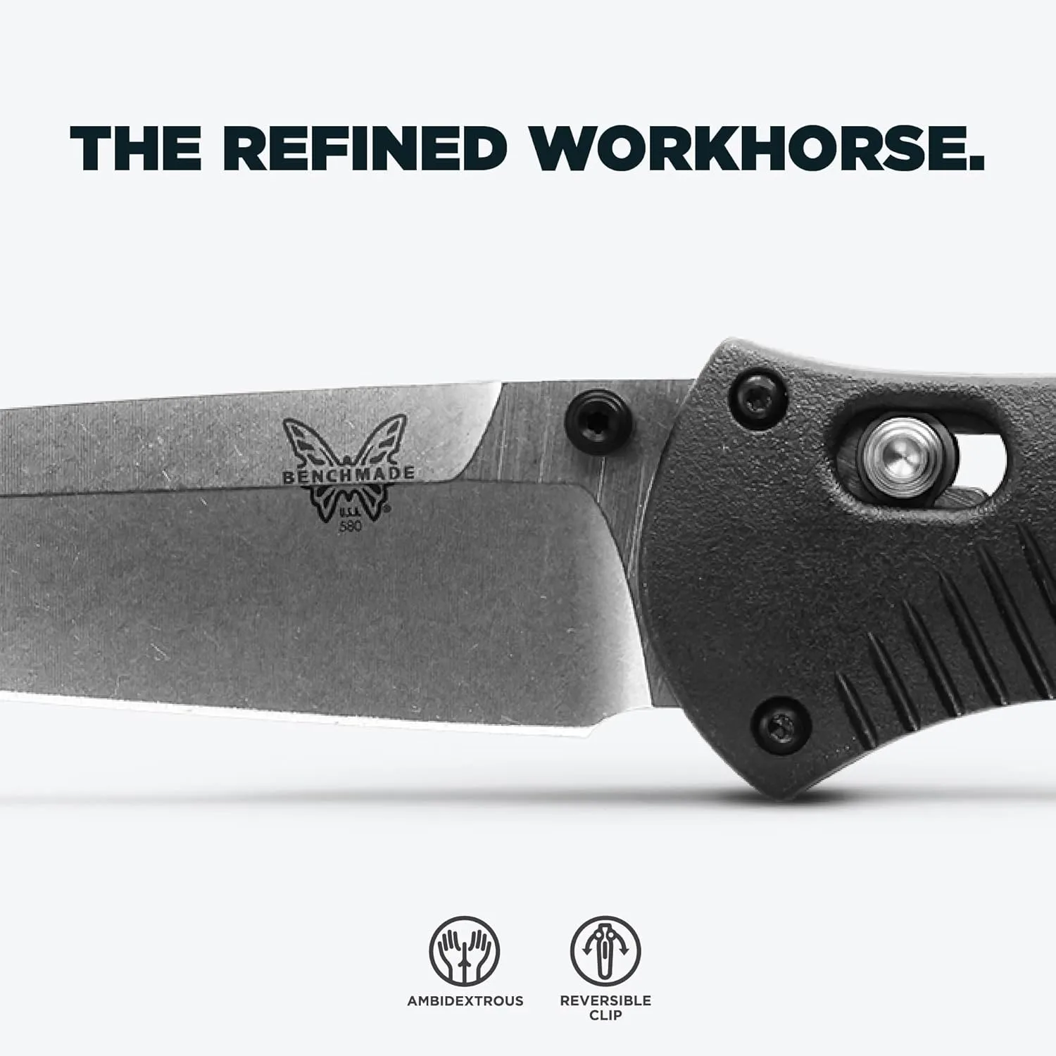 BENCHMADE Barrage EDC Folding Knife - Drop-Point Plain Edge