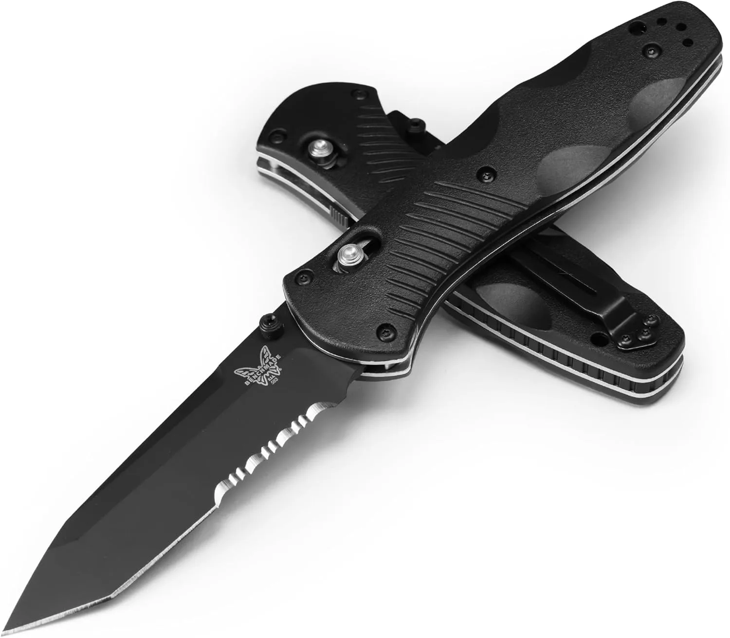 Benchmade - Barrage 583 Tactical Knife, Serrated Tanto Blade with Black Handle (583SBK)