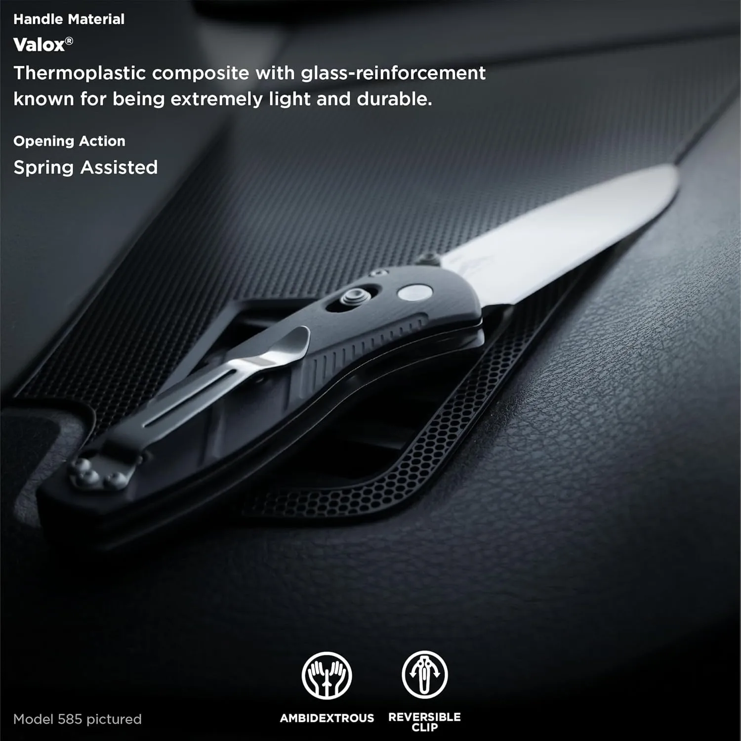 Benchmade - Barrage 583 Tactical Knife, Serrated Tanto Blade with Black Handle (583SBK)