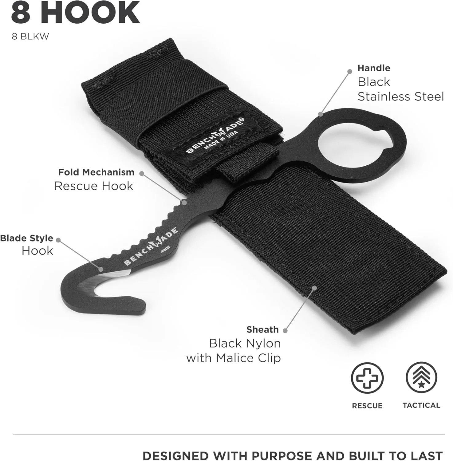 BENCHMADE Rescue Hook Safety Cutter