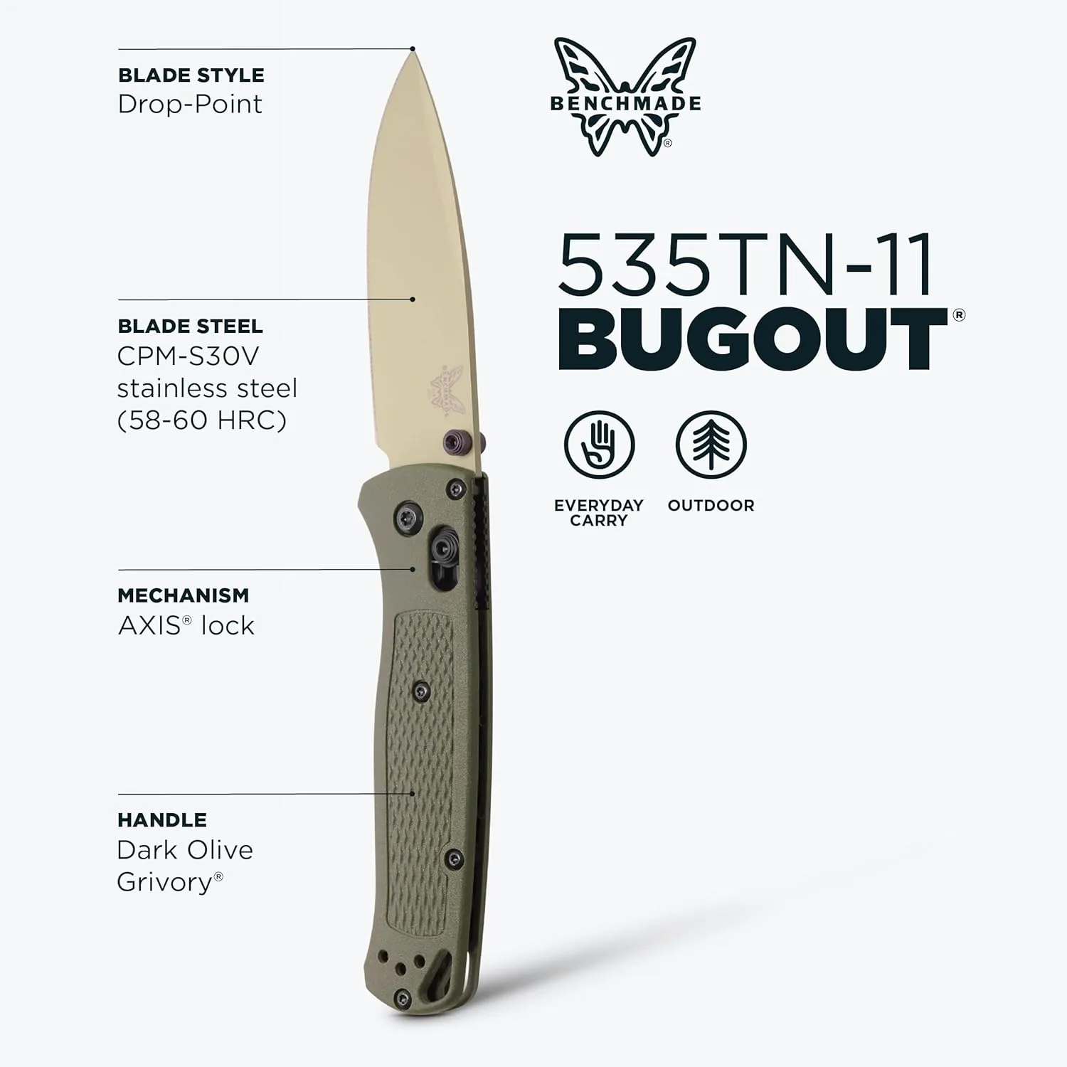 Benchmade - Bugout 535 EDC Folding Knife