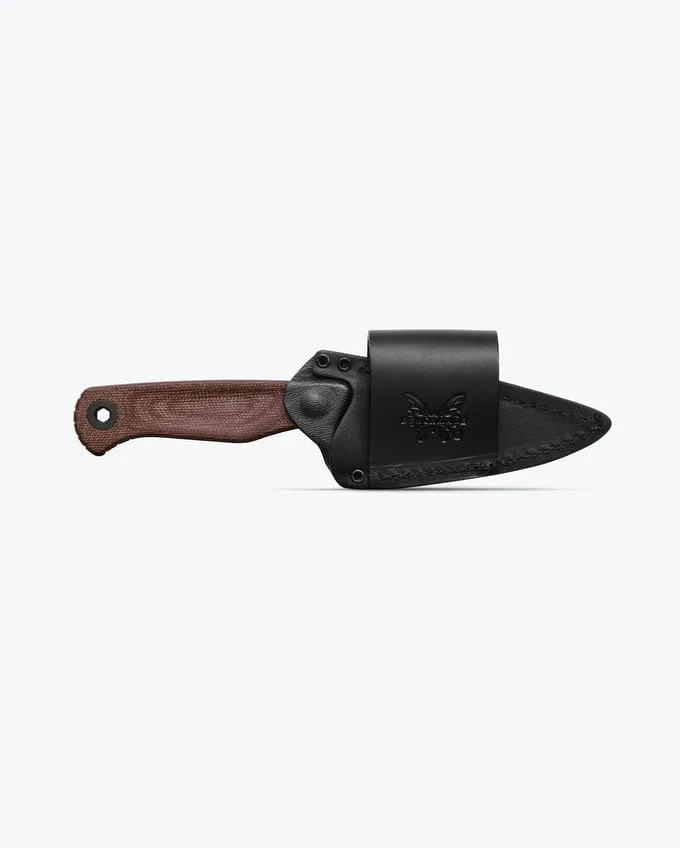 Benchmade - Dacian Fixed Blade Knife with Brown Canvas Micarta Handle and Blue Titanium Cerakote Finish (203BT-03) Brown