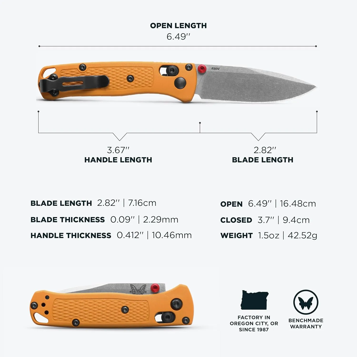 BENCHMADE Mini Bugout 533 Folding Knife