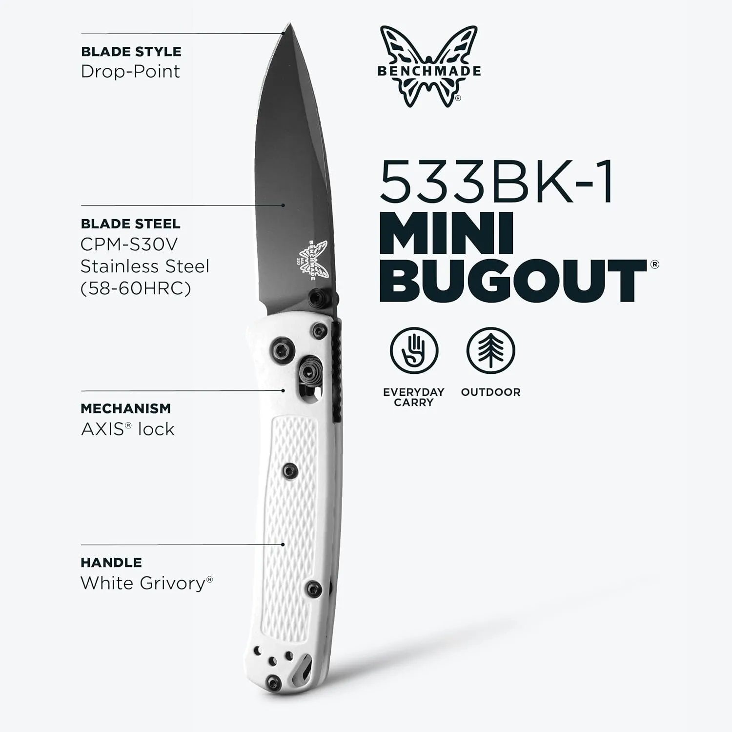 BENCHMADE Mini Bugout 533 Folding Knife
