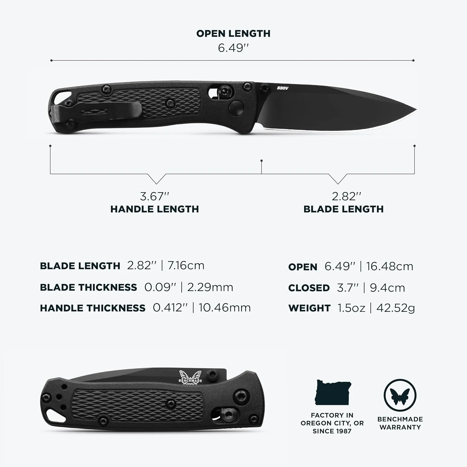 BENCHMADE Mini Bugout 533 Folding Knife