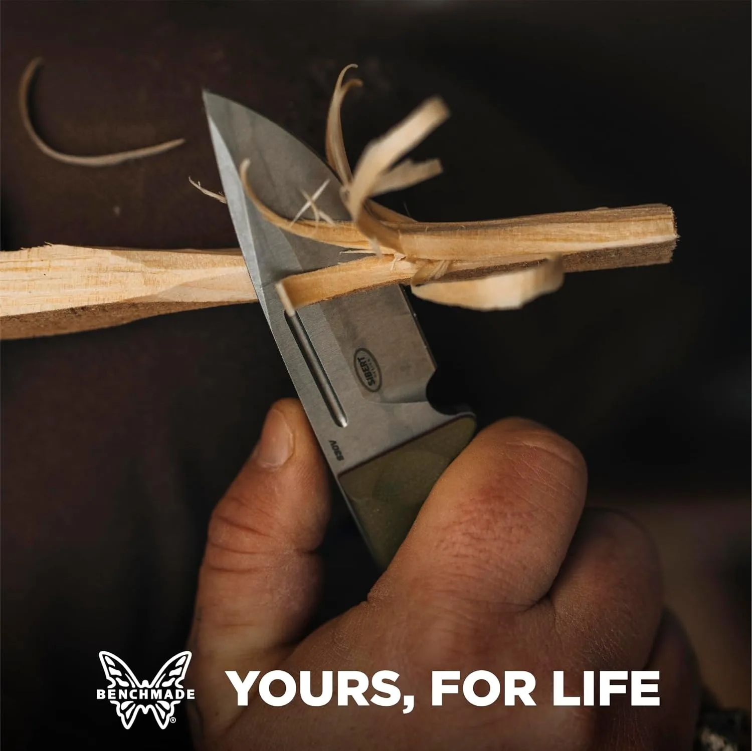 BENCHMADE Mini Bushcrafter 165 Fixed-Blade Survival Knife