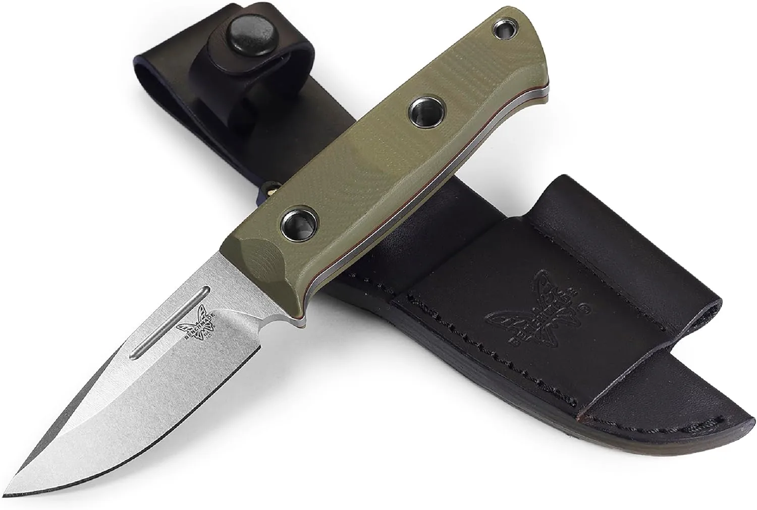 BENCHMADE Mini Bushcrafter 165 Fixed-Blade Survival Knife