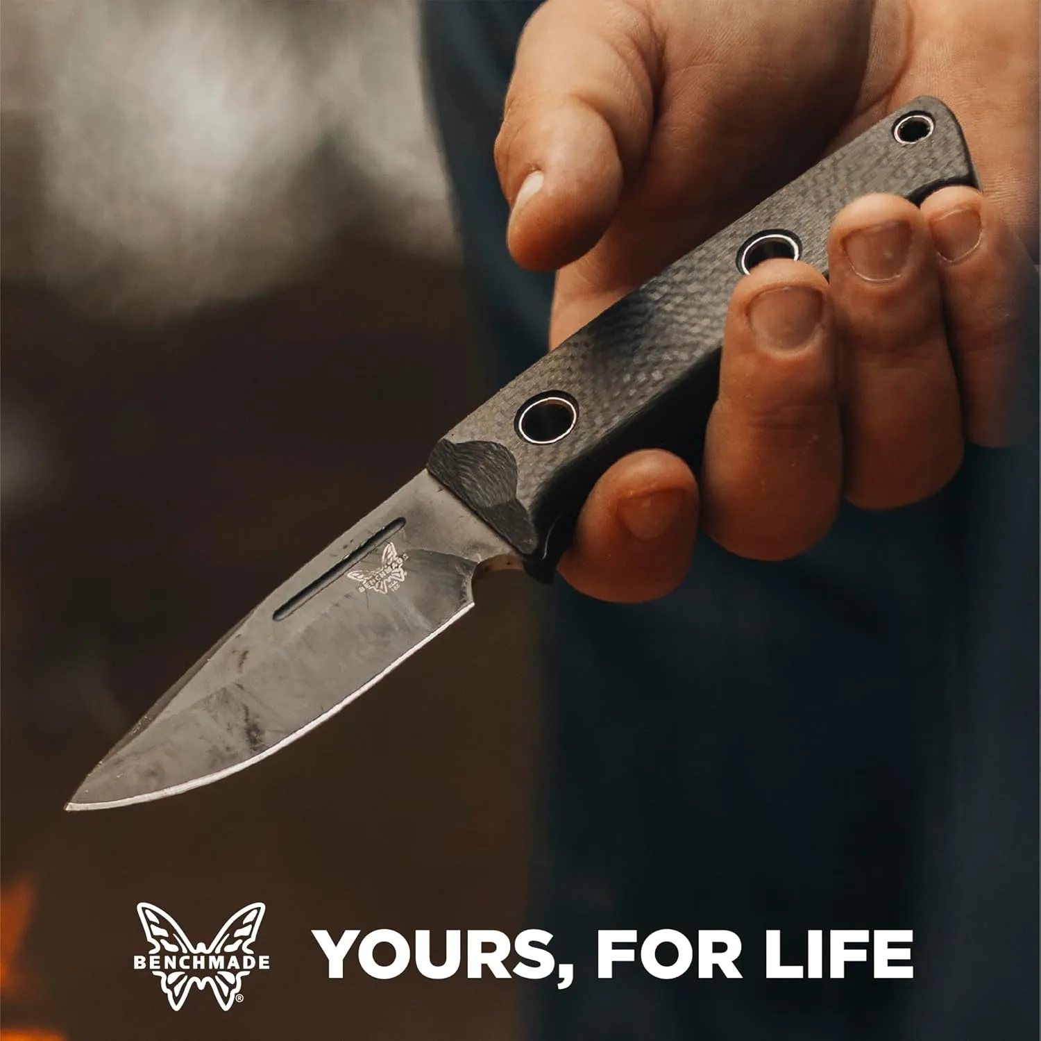 BENCHMADE Mini Bushcrafter 165 Fixed-Blade Survival Knife
