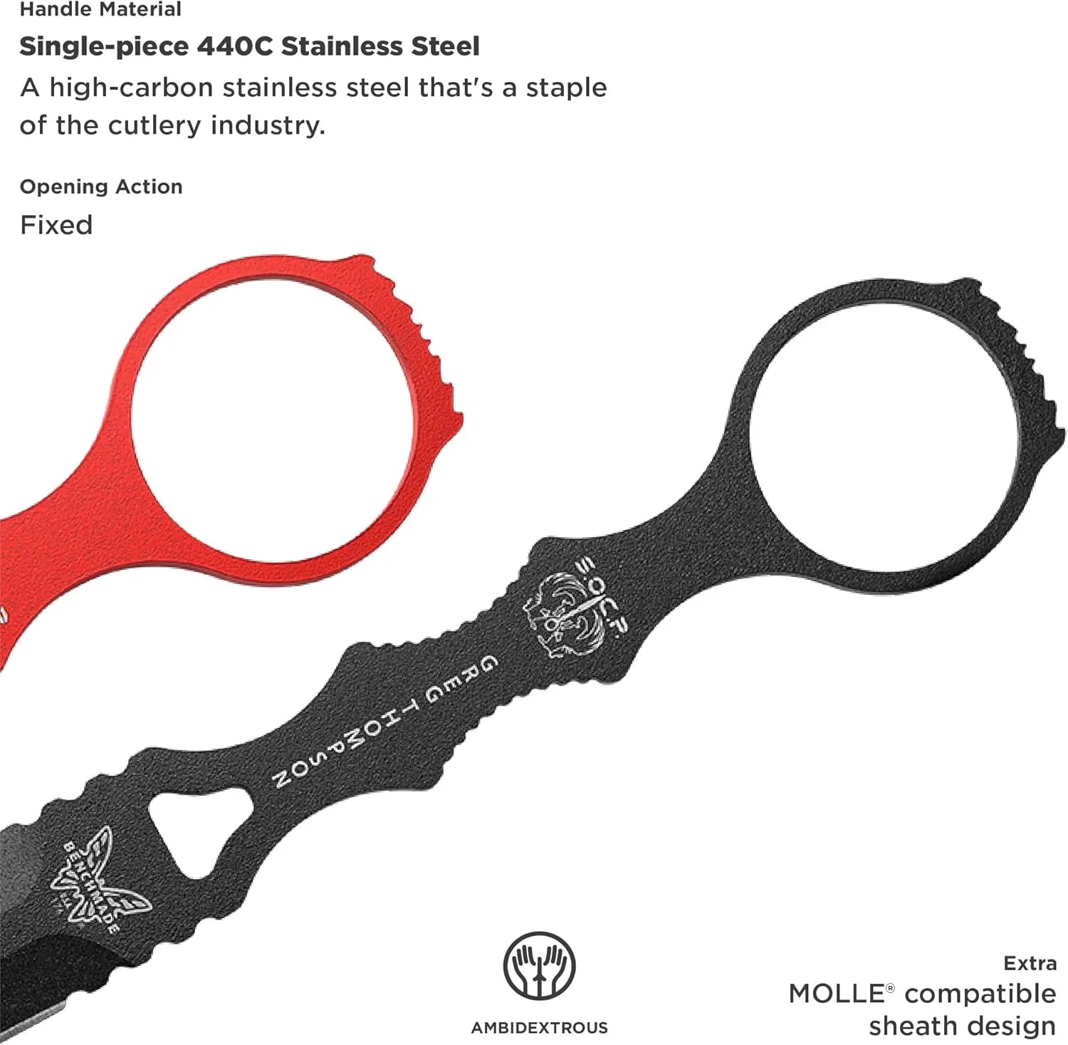 BENCHMADE SOCP 176 Skeletonized Dagger Fixed Blade Knife