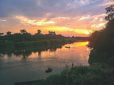 Benin River Sunset Notecards