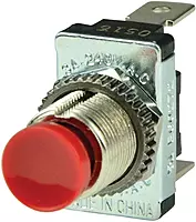 BEP 1001401 SPST Momentary Contact Switch, Red - Off/(On)