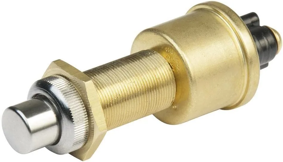 BEP 1001504 SPST Heavy-Duty Push Button Switch, 2 Position - Off/(On)