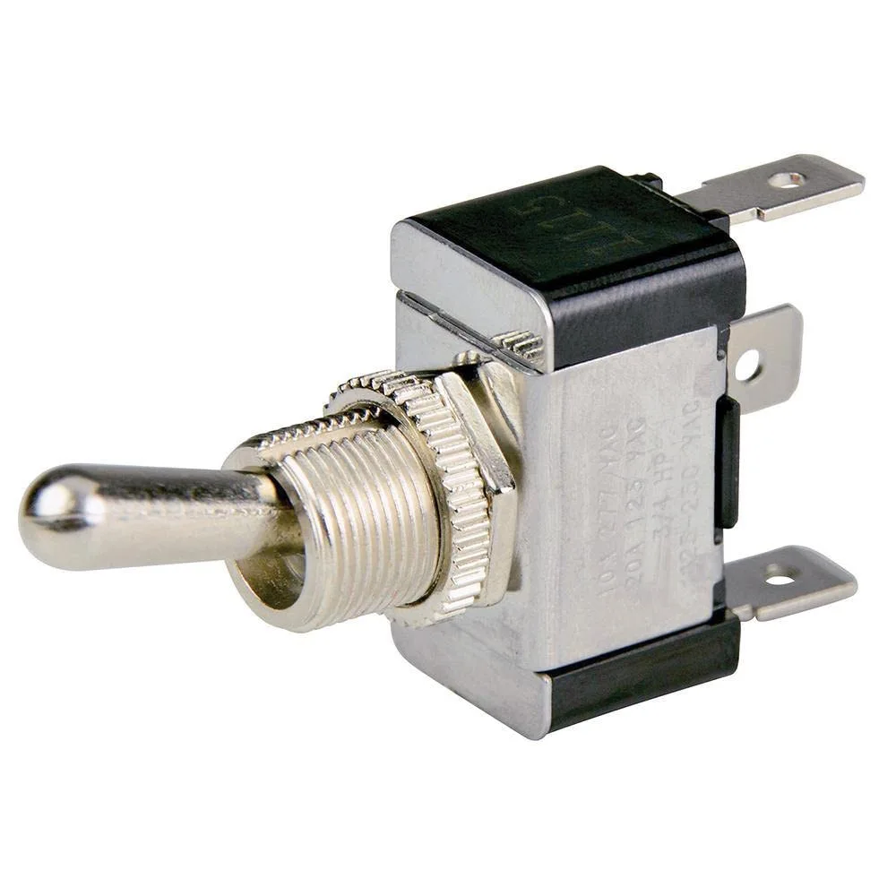 BEP 1002001 SPDT Chrome Plated Toggle Switch - On/Off/On