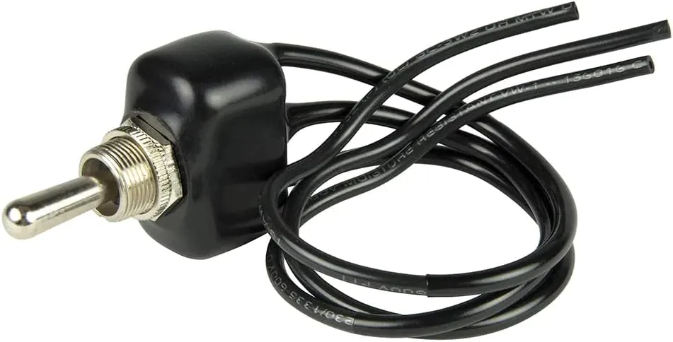 BEP 1002003 SPST PVC Coated Toggle Switch With Wire Leads - Off/(On)