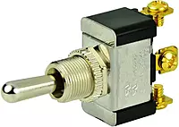 BEP 1002004 SPDT Chrome Plated Toggle Switch -(On)/Off/(On)