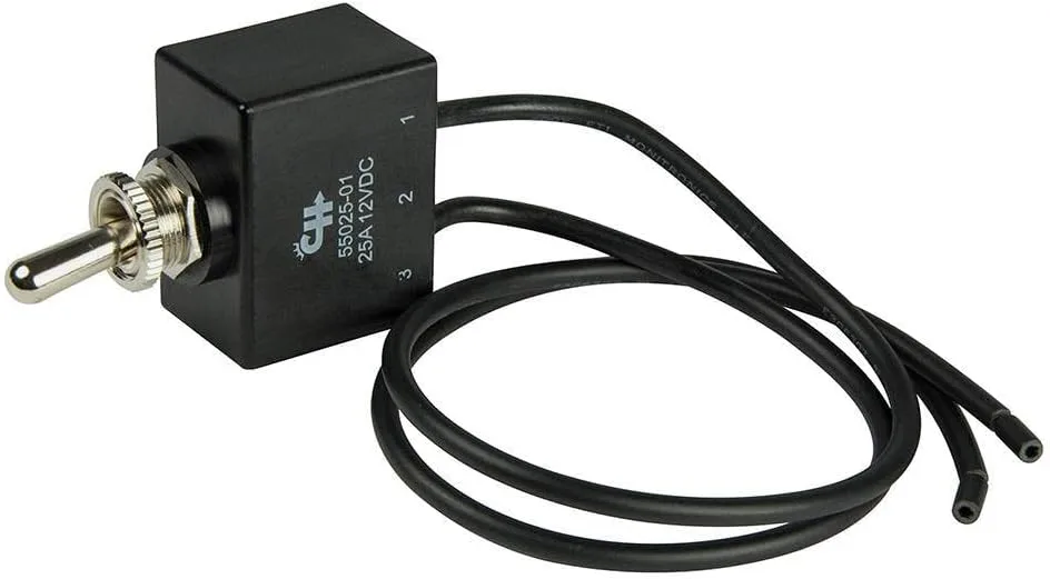 BEP 1002006 SPST Sealed Toggle Switch With Wire Leads - Off/(On)