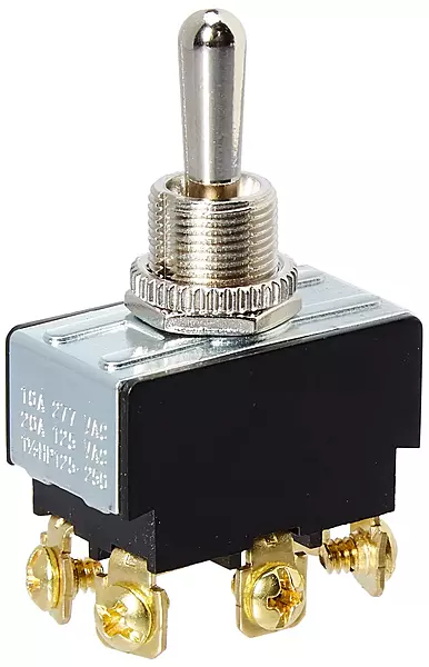 BEP 1002012 DPDT (On)/Off/(On) Chrome Plated Toggle Switch