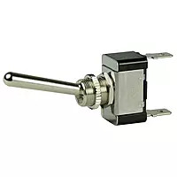 BEP SPST Chrome Plated Long Handle Toggle Switch - ON/OFF