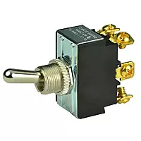 BEP 1002018 DPDT On/Off/On Chrome Plated Toggle Switch
