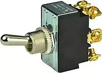 BEP 1002018 DPDT On/Off/On Chrome Plated Toggle Switch