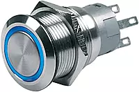 BEP Push-Button Switch 12V Momentary On/Off - Blue LED