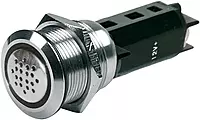 BEP 12V Buzzer w/Red LED Warning Light - Stainless Steel
