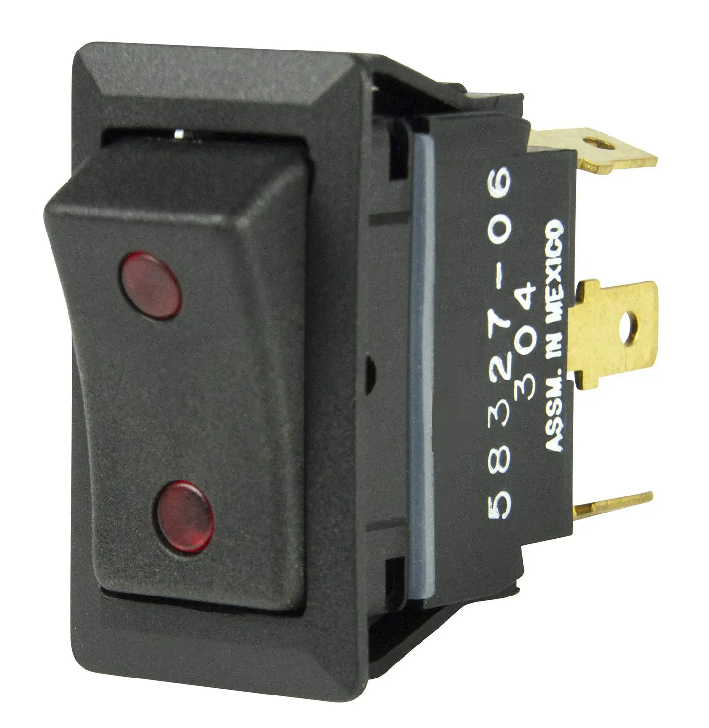 BEP 10A, 20A & 25A Rocker Switches - Marine Snap-In Panel Mount