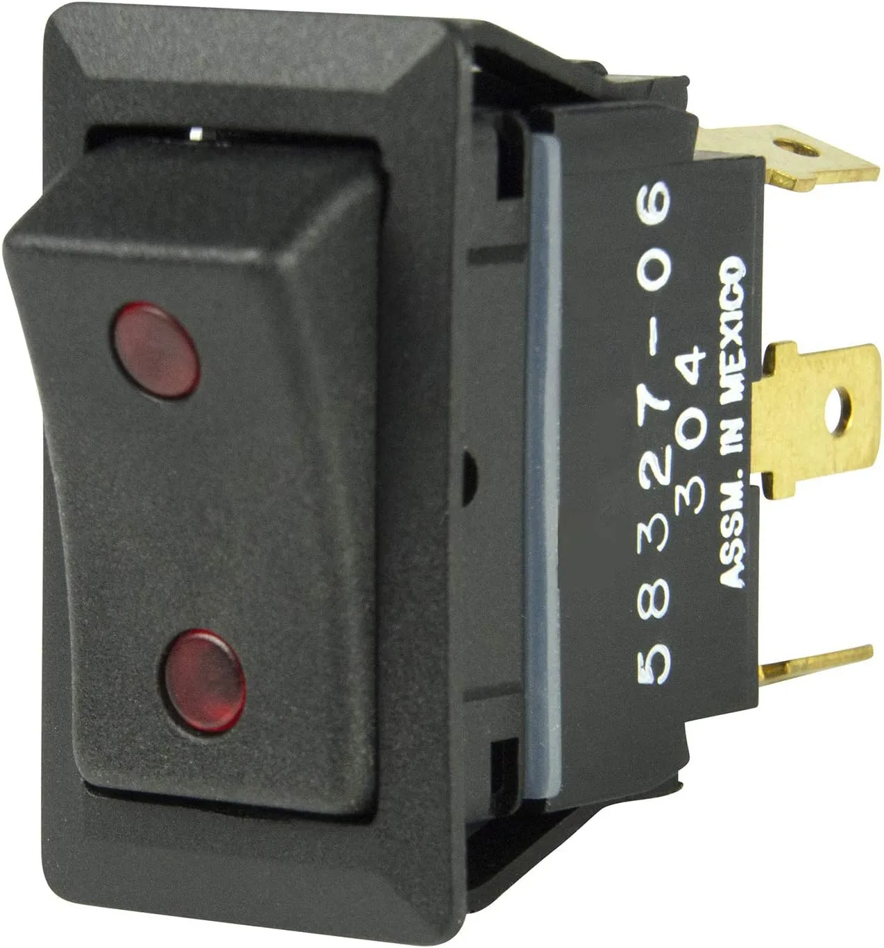 BEP 10A, 20A & 25A Rocker Switches - Marine Snap-In Panel Mount