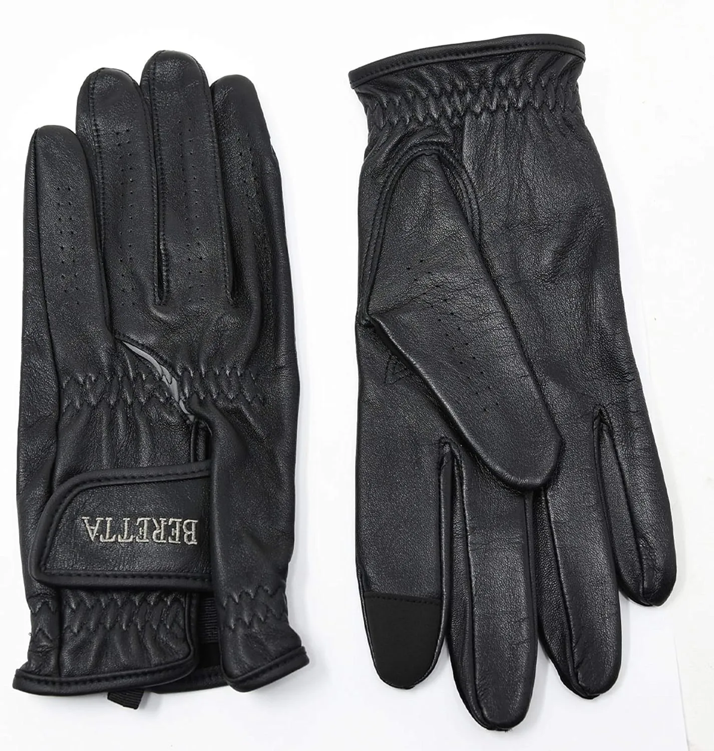 BERETTA Unisex Leather Shooting Gloves with Touch-Screen Compatible Index Finger