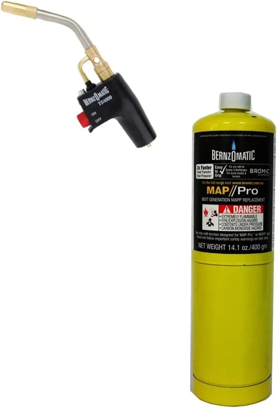 Bernzomatic Worthington Cylinder TS4000KC Map-Pro Trigger Start Torch Kit