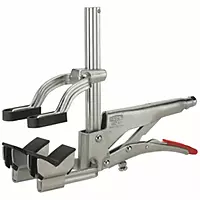 4-1/2" Pipe, 2-3/4" Throat Depth, 310 Lb Pressure, Steel Rail, Cradle Pipe Clamp