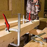 BESSEY Rapid Action Lever Clamp - 12-Inch -LC12 - Fast Action, Heavy Duty Clamps for Welding and Woodworking. Vibration