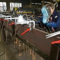 BESSEY Rapid Action Lever Clamp - 12-Inch -LC12 - Fast Action, Heavy Duty Clamps for Welding and Woodworking. Vibration