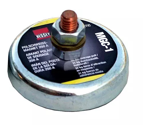 BESSEY MGC-1 Magnetic Ground Clamp, 250 AMP, 55 lb Pull