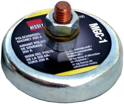 BESSEY MGC-1 Magnetic Ground Clamp, 250 AMP, 55 lb Pull