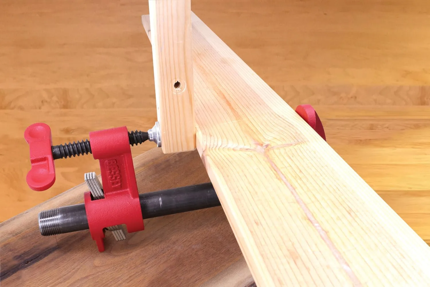 BESSEY PC-34DR, 3/4 In. Pipe Clamps, Deep Reach 2-1/2 In. - Incredibly Versatile, Easy To Assemble