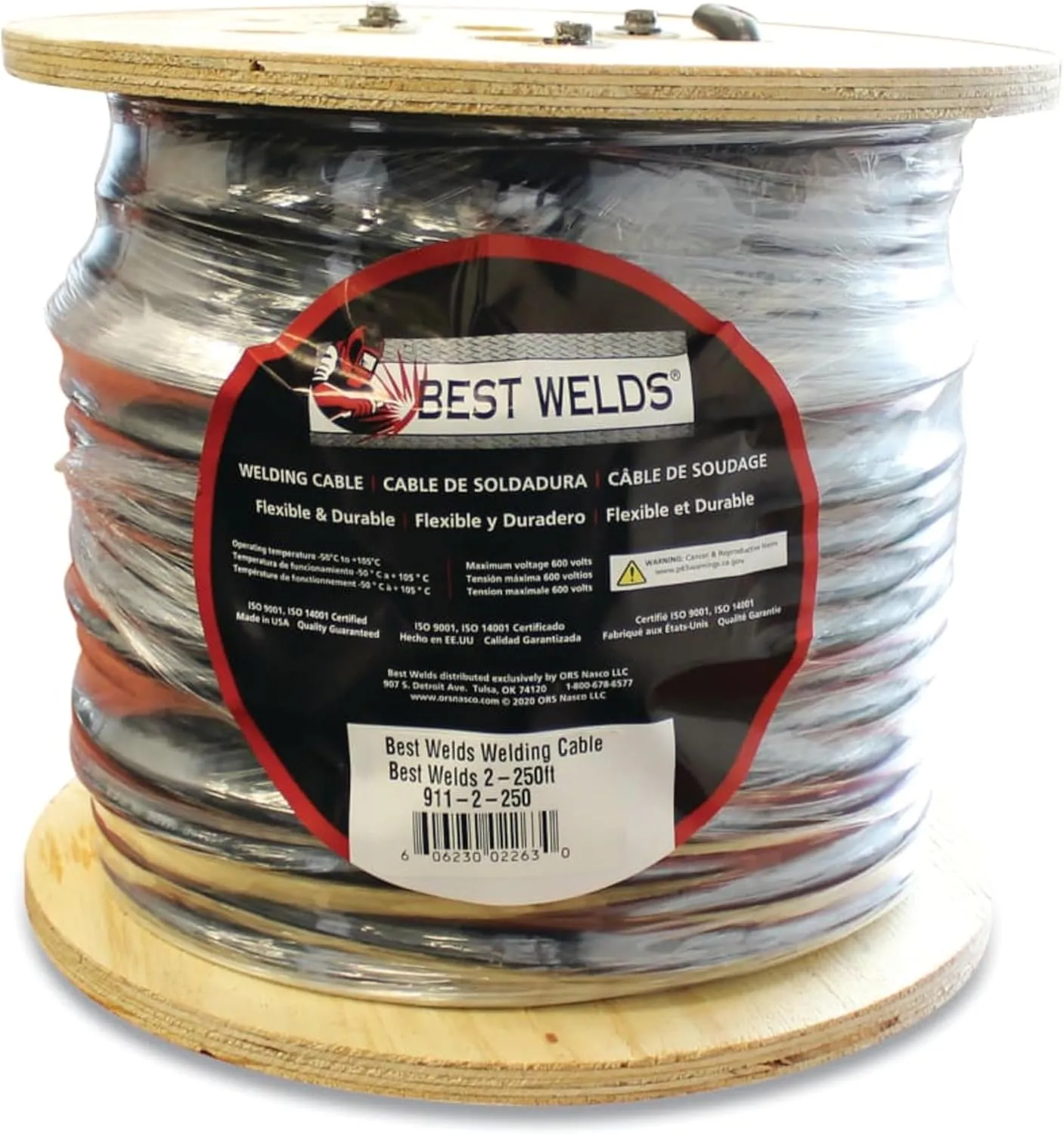 Best Welds - 1/0-1000 - Weld Cable 1/0AWG, Reel of 1000
