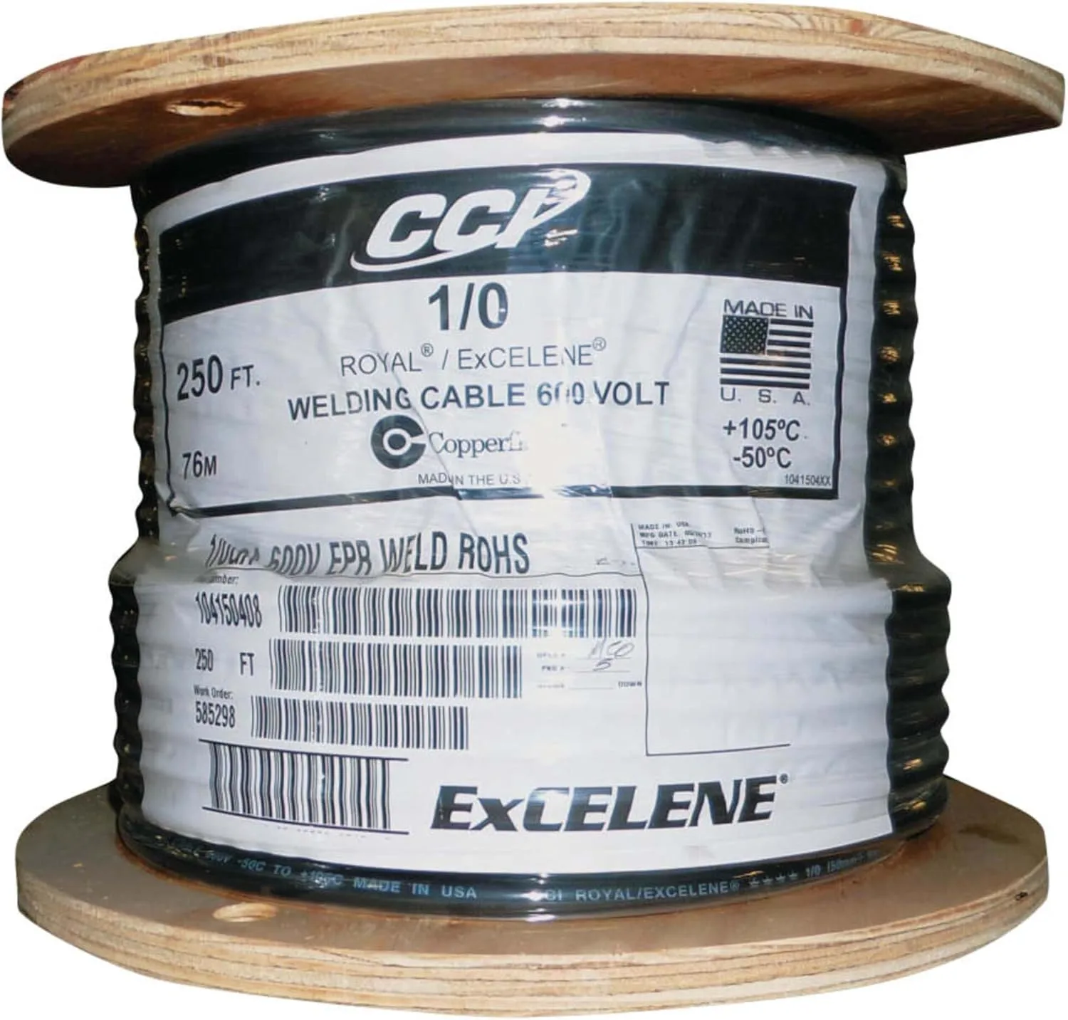 BEST WELDS 1/0AWG 25' CUT COILED TIED