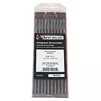 1/8 X 7 ZIRCONIATED TUNGSTEN 10/PK
