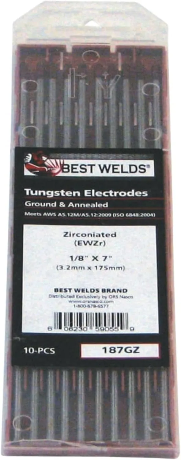 1/8 X 7 ZIRCONIATED TUNGSTEN 10/PK