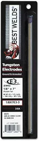 1/8 X 7 E3 TUNGSTEN ELECTRODE 3/PK