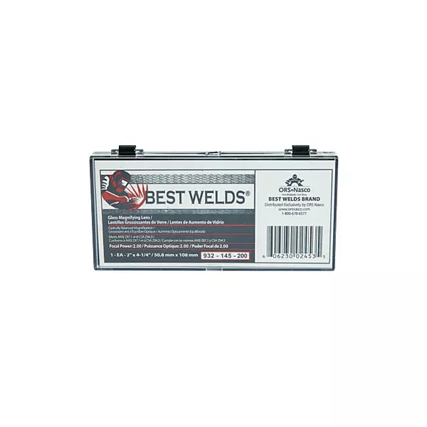 BEST WELDS 901-932-145-200 - 2" Glass Magnifier Plate, 2" x 4.25" 2 Diopter, Clear