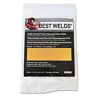 BEST WELDS 901-932-109-9 - 2" Gold Coated Filter Plate, Gold/9, 2 x 4.25, Polycarbonate