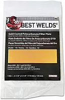 BEST WELDS 901-932-109-9 - 2" Gold Coated Filter Plate, Gold/9, 2 x 4.25, Polycarbonate